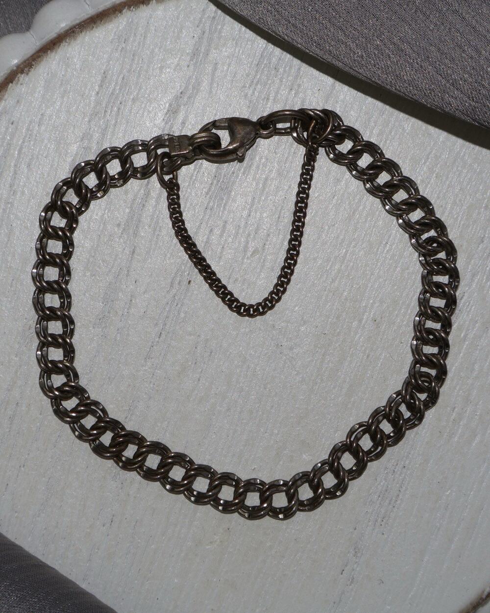 James Avery 925 Double Curb Link Bracelet 6.60G / 7in / 5mm
